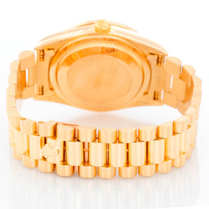 Rolex President Day-Date Men's Yellow Gold Watch Onyx Factory Dial 18348