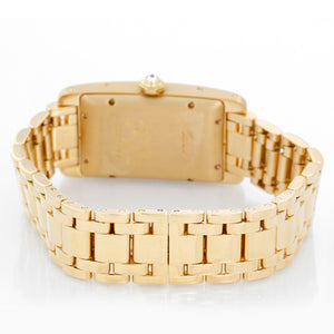 Cartier Tank Americaine Unisex 18k Gold & Diamond Watch