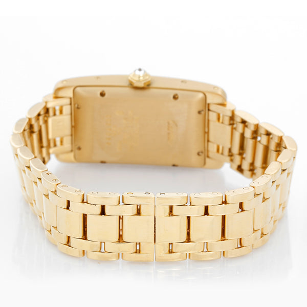 Cartier Tank Americaine Unisex 18k Gold & Diamond Watch