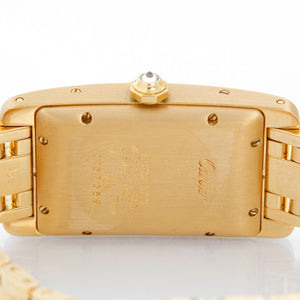 Cartier Tank Americaine Unisex 18k Gold & Diamond Watch