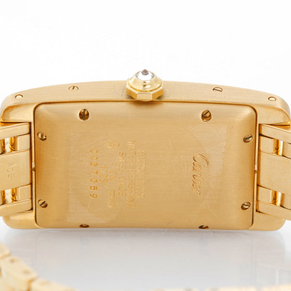 Cartier Tank Americaine Unisex 18k Gold & Diamond Watch