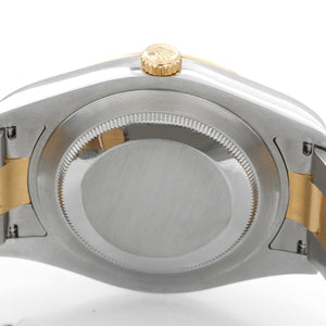 Rolex Datejust II Men's 2-Tone Steel Gold White Diamond Dial Watch 116333