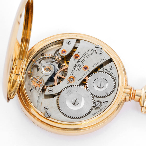 Waltham 14K Yellow Gold Pocket Watch