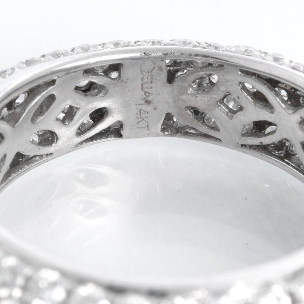 Odelia 14K White Gold 5 Row Diamond Band Size 7 1/4