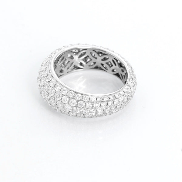 Odelia 14K White Gold 5 Row Diamond Band Size 7 1/4