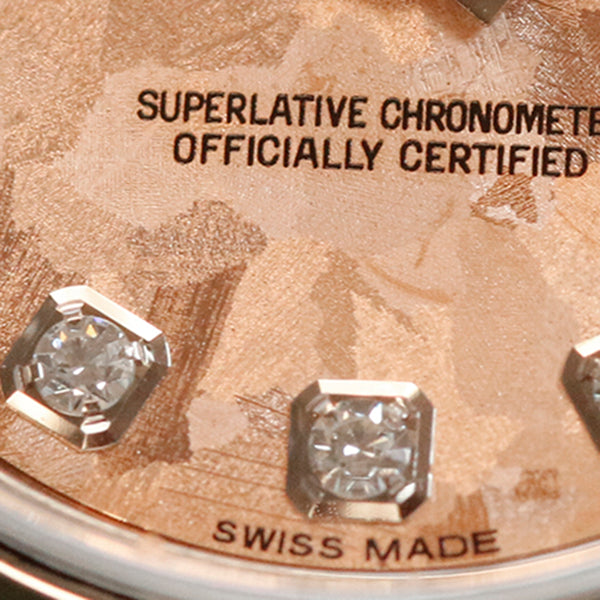 Rolex Datejust Ladies Stainless Steel Watch Pink Gold Crystal 179160