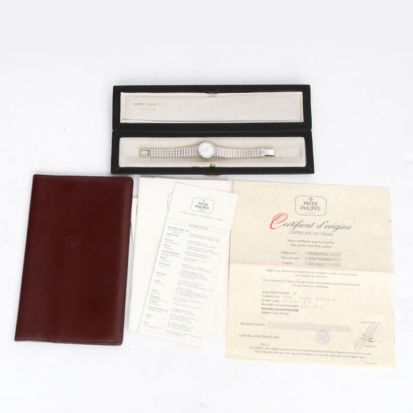 Patek Philippe Ladies Calatrava 18K White Gold Watch 4596/010