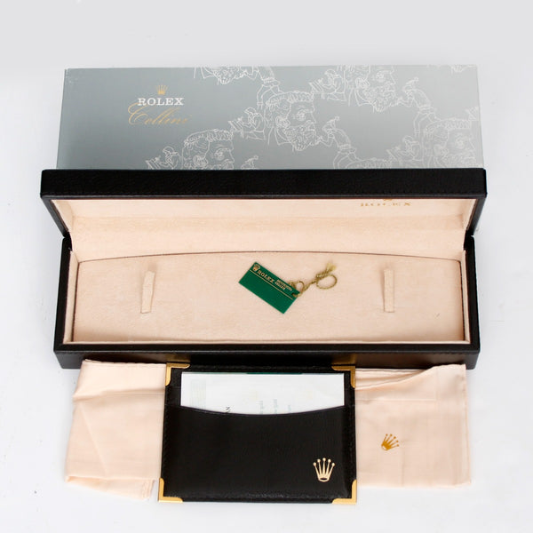 Rolex Cellini Men's 18k Yellow Gold Watch on Strap Band Mod. 4112