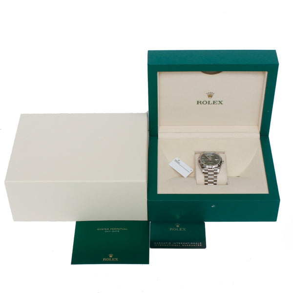 Rolex Day-Date 40 President 18k White Gold Men's 40mm Watch 228239