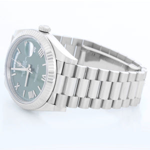 Rolex Day-Date 40 President 18k White Gold Men's 40mm Watch 228239