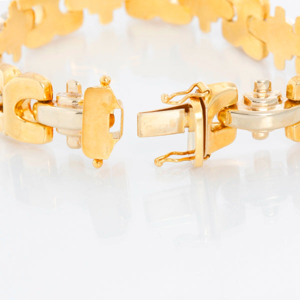 Quadri 18K Yellow Gold Link Bracelet
