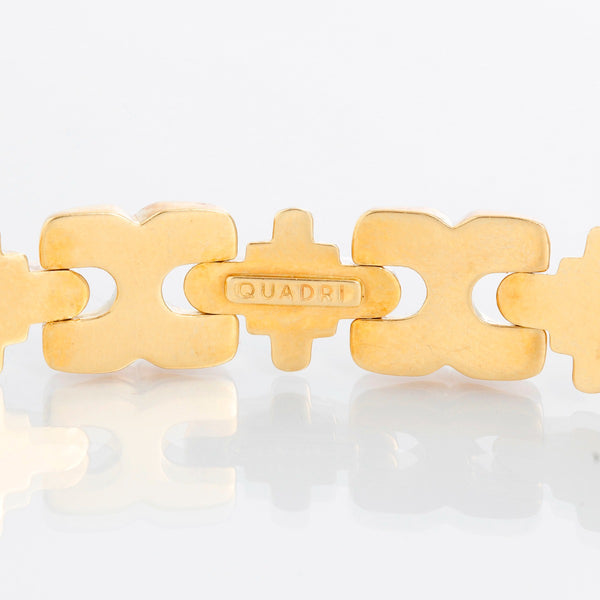 Quadri 18K Yellow Gold Link Bracelet
