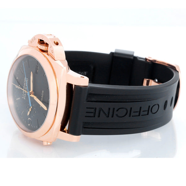 Panerai Luminor Chrono Flyback Men's 18K Rose Gold Watch PAM 00525