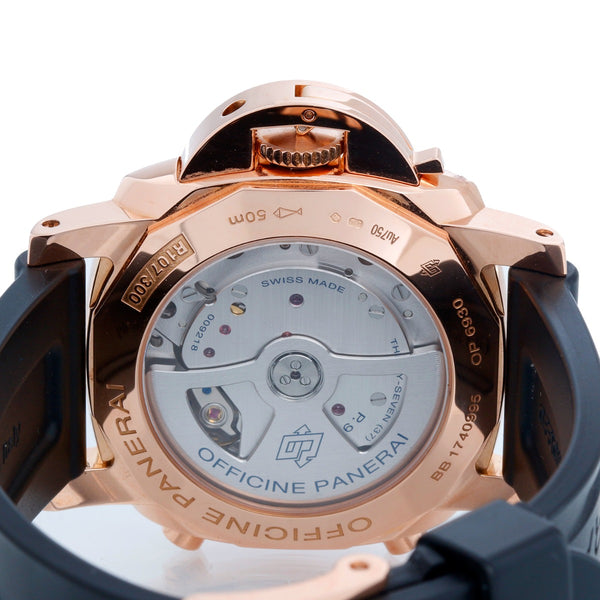 Panerai Luminor Chrono Flyback Men's 18K Rose Gold Watch PAM 00525