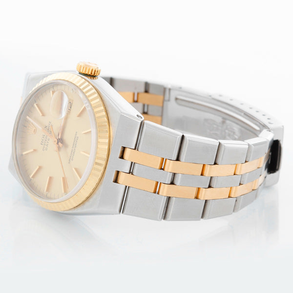 Rolex Oysterquartz Datejust 2-Tone Steel & Gold Men's Watch 17013