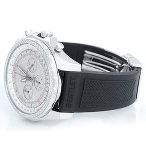 Breitling Bentley Chronograph Men's Steel Watch Silver Dial A44362