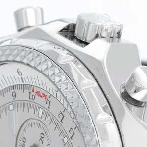 Breitling Bentley Chronograph Men's Steel Watch Silver Dial A44362