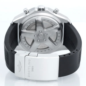 Breitling Bentley Chronograph Men's Steel Watch Silver Dial A44362