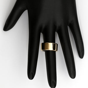 18K Yellow Gold Thick Wedding Band Size 6.5