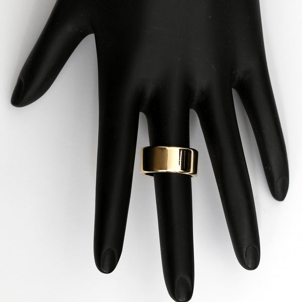 18K Yellow Gold Thick Wedding Band Size 6.5