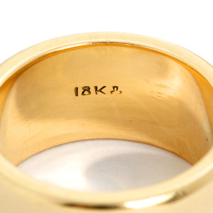 18K Yellow Gold Thick Wedding Band Size 6.5
