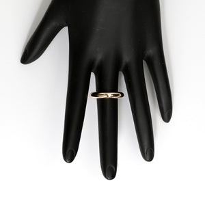 18K Yellow Gold Thin Wedding Band Size 6.5