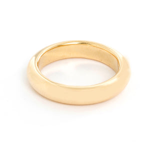 18K Yellow Gold Thin Wedding Band Size 6.5