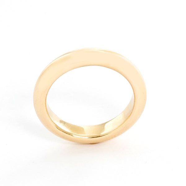 18K Yellow Gold Thin Wedding Band Size 6.5