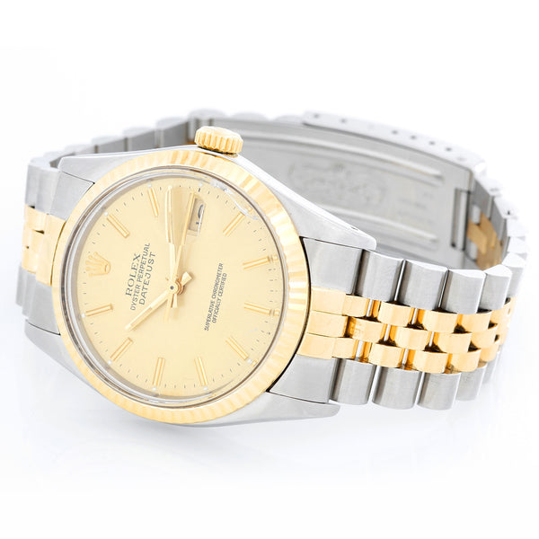 Rolex Datejust Steel & 18k Gold Men's 2-Tone Watch 16013