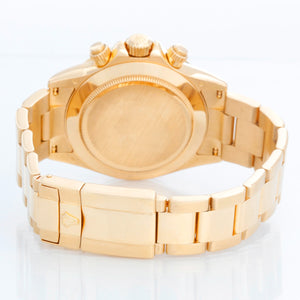 Rolex Cosmograph Daytona Men's 18k Gold 116528 Black Dial