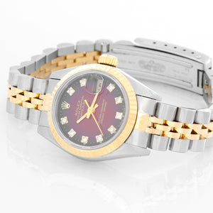 Rolex Datejust Ladies 2-Tone Steel & Gold Diamond Watch 69173