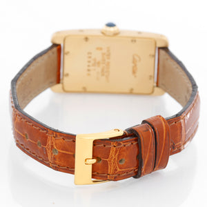 Cartier Tank Americaine Ladies 18k Yellow Gold Watch W2601556