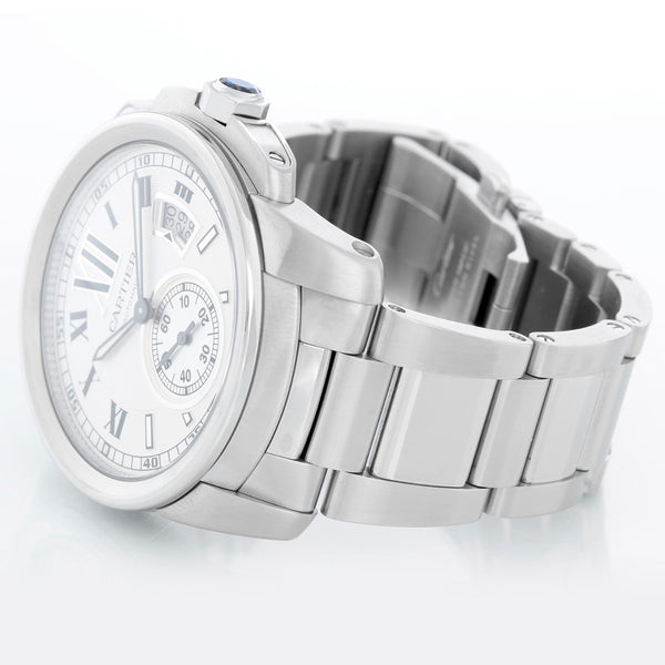 Cartier Calibre Stainless Steel Men's 42mm Watch W7100015 3389