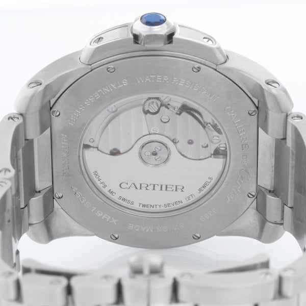 Cartier Calibre Stainless Steel Men's 42mm Watch W7100015 3389
