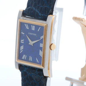 Vintage Ladies Cartier Tank Lapis Lazuli Watch