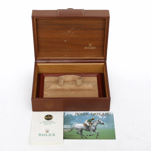 Rolex Datejust Men's 18k Watch Blue Vignette 16018