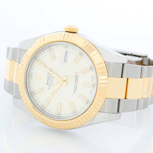 Rolex Datejust II 2-Tone 41mm 116333 White Dial Watch