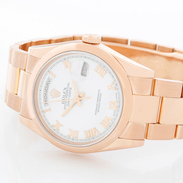 Rolex President Day-Date Men's 18k Rose Gold Watch 118205