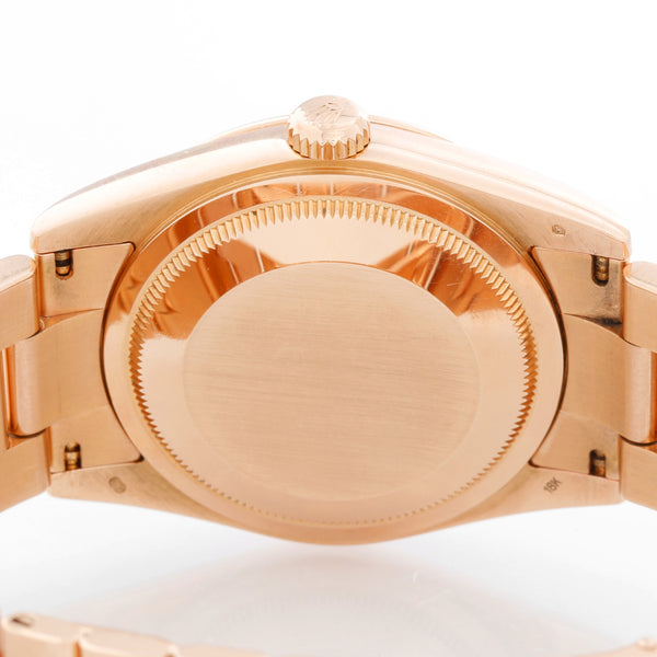 Rolex 18K Rose Gold Day Date Ferrite Black Dial 118205