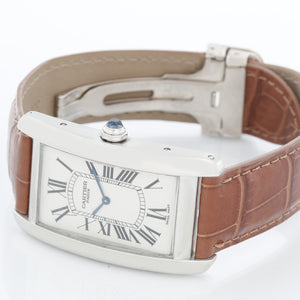 Cartier Tank Americaine (or American) Large  Men's Platinum Watch Ref 1734