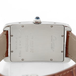 Cartier Tank Americaine (or American) Large  Men's Platinum Watch Ref 1734
