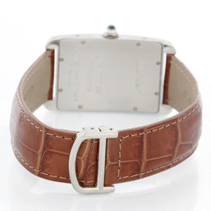 Cartier Tank Americaine (or American) Large  Men's Platinum Watch Ref 1734