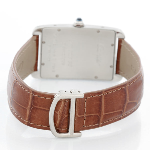 Cartier Tank Americaine (or American) Large  Men's Platinum Watch Ref 1734