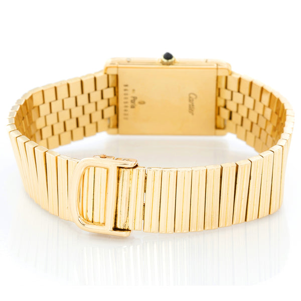 Very Rare Cartier Tank Paris 18K Yellow Gold Watch