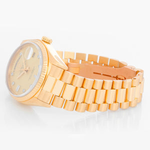 Rolex President Men's 18k Gold & Diamond Day-Date Watch 18038