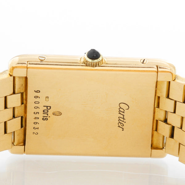 Very Rare Cartier Tank Paris 18K Yellow Gold Watch