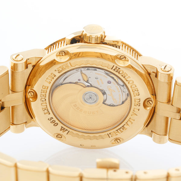 Breguet Marine Automatic Big Date Men's 18k Yellow Gold Watch 5817