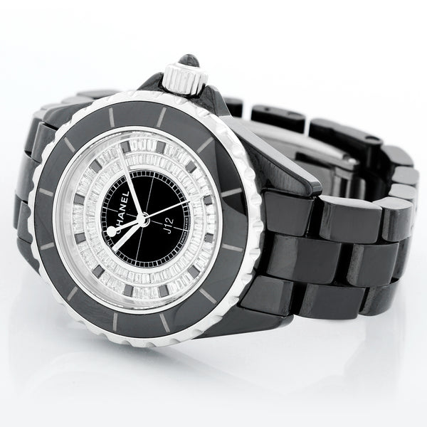 Chanel J12 Black Ceramic Diamond Watch