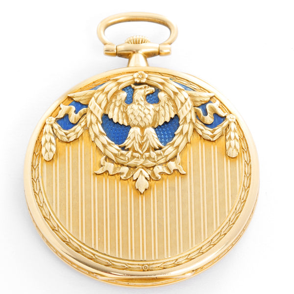 Extremely Rare " Eagle " Patek Philippe & Co. 18K Gold Open Face Pocket Watch