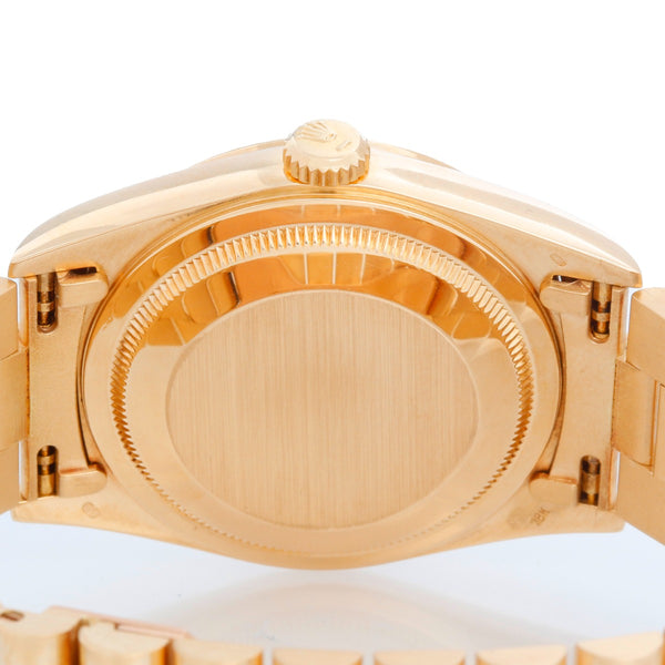 Men's  18k Gold  Rolex President Day-Date Watch 18238 White Roman Dial